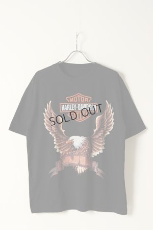 画像1: {SOLD}Vintage HARLEY DAVIDSON BIKERS RULES EAGLE DOUBLESIDE TEE{-BAA}