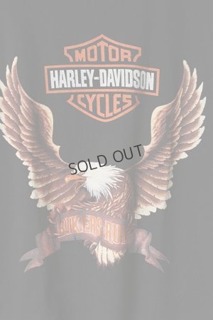 画像3: {SOLD}Vintage HARLEY DAVIDSON BIKERS RULES EAGLE DOUBLESIDE TEE{-BAA}