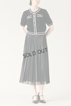 画像4: {SOLD}グレースコンチネンタル｜GRACE CONTINENTAL  バイカラーシアーニットカーディガン{-BDA}