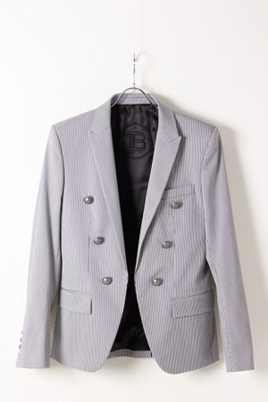 画像1: 【 30%OFF セール｜262,900円→184,030円】 BALMAIN バルマン BH2 JACKET STRIPED 6B{-BJS}