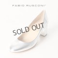 {SOLD}FABIO RUSCONI ファビオルスコーニ SOFIA 167 LUXOR サケットチャンキーヒールパンプス{-AIS}