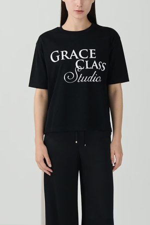 画像1: グレースコンチネンタル｜GRACE CONTINENTAL グレースクラス GRACE CLASS レタードシルケットTシャツ{-BDA}