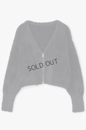 画像2: {SOLD}グレースコンチネンタル｜GRACE CONTINENTAL ダイアグラム DIAGRAM  フェザーzipニットカーディガン{-BDA}