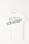 {SOLD}BALMAIN バルマン BH2 T-SHIRTS FRAME-LOGO{11EF000G065-GAB-BAS}