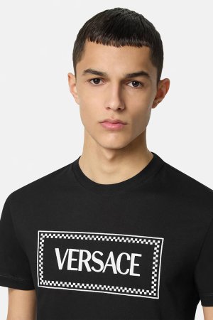 画像3: VERSACE ヴェルサーチ Tシャツ '90s ヴィンテージ ロゴ 刺繍{1011694-1A08584_1B000-BDA}