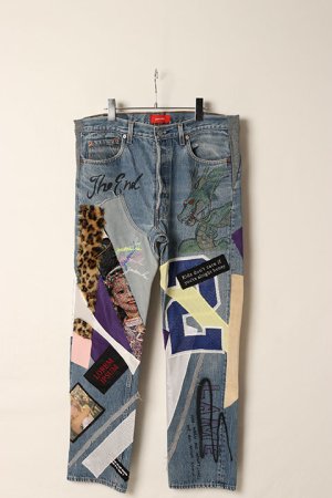 画像1: guernika ゲルニカ Dnim Pants (Mixed Media){-BDA}