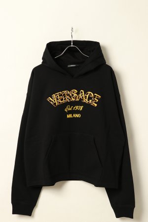 画像1: VERSACE ヴェルサーチ SWEATSHIRT NON-BRUSHED SWEAT FABRIC + VERSACE CARPET STITCH EMBROIDERY{1017094-1A12503_1B000-BDA}