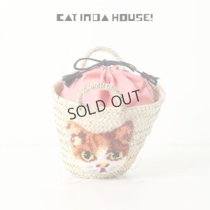 画像1: {SOLD}CAT IN DA HOUSE! キャット・イン・ダ・ハウス カゴバッグSmall 三毛猫{-BJS}