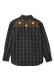 画像2: MAYO メイヨー MAYO WOOL EMBROIDERY CHECK SHIRT JACKET{-BDA}