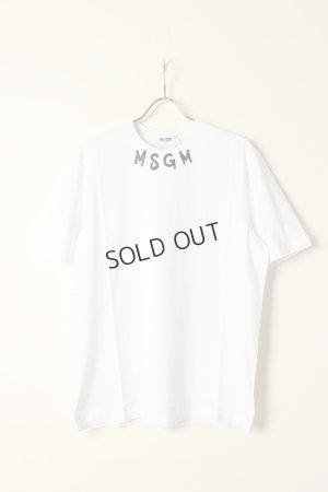 画像1: {SOLD}MSGM エムエスジーエム ブラッシュストローク ロゴTシャツ{-BCS}