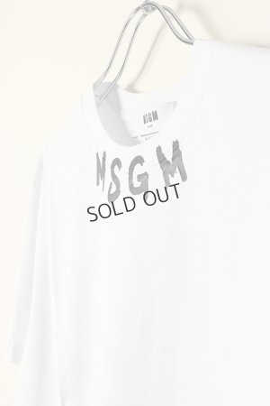 画像3: {SOLD}MSGM エムエスジーエム ブラッシュストローク ロゴTシャツ{-BCS}