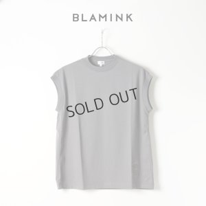 画像1: {SOLD}【Regular item】BLAMINK ブラミンク コットンクルーネック刺繍ノースリーブTシャツ{7917-222-0011-GRY-BJS}