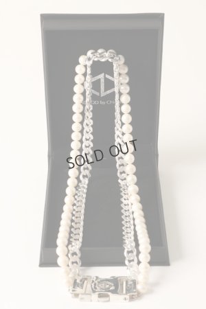 画像1: {SOLD}ACUOD by CHANU アクオド バイ チャヌ Pearl Chain Buckle Necklace パール特注品{AC-22AW-PCBNC特注-BBA}