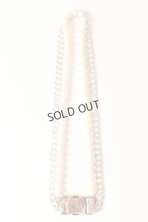 画像3: {SOLD}ACUOD by CHANU アクオド バイ チャヌ Pearl Chain Buckle Necklace パール特注品{AC-22AW-PCBNC特注-BBA}