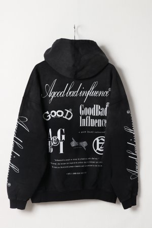 画像5: a good bad influence アグッドバッドインフルエンス ALL LOGO HOODIE{-BES}