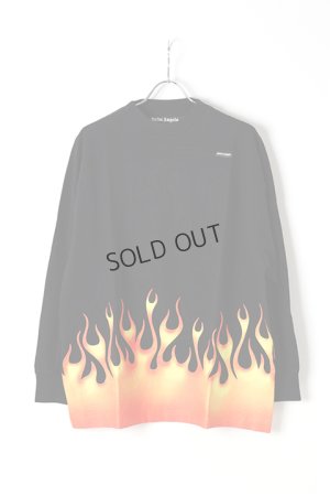 画像1: {SOLD}Palm Angels パームエンジェルス BURNING LOGO OVER TEE L/S{PMAB018R20413017-1088-BJS}