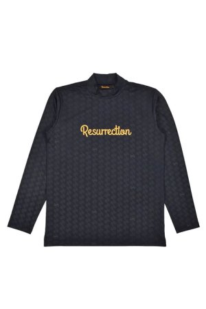 画像1: レザレクション｜Resurrection メンズ エンボスモックネックL/S{-BDA}