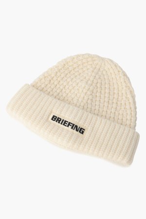 画像1: ブリーフィング ゴルフ BRIEFING WR WOOL KNIT PATCH LOGO BEANIE{-BDA}