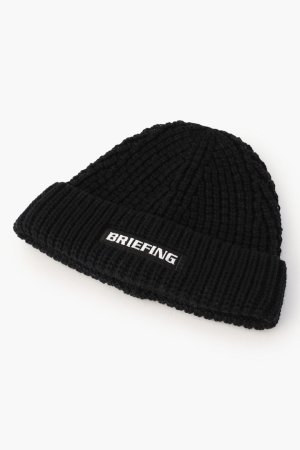 画像1: ブリーフィング ゴルフ BRIEFING WR WOOL KNIT PATCH LOGO BEANIE{-BDA}