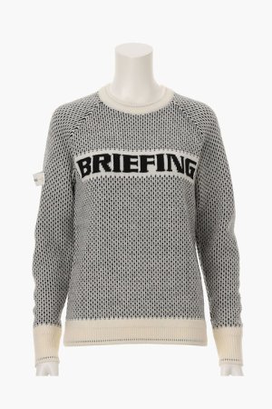 画像1: ブリーフィング ゴルフ BRIEFING WOMEN'S MERINO WOOL LOGO CREWNECK KNIT{-BDA}