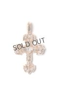 {SOLD}★海外買付 新品 インボイス付 CHROME HEARTS クロムハーツ フィリグリークロス パヴェダイヤモンドチャーム ゴールド{-BES}