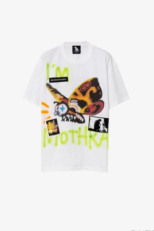 画像1: guernika ゲルニカ 【ゴジラ collaboration with guernika】 Paint T shirt / Mothra{-BDA}