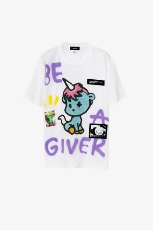 画像1: guernika ゲルニカ 【SHINICHIROINUI × TEZUKA WORLD】Paint T shirt (Unico){-BDA}