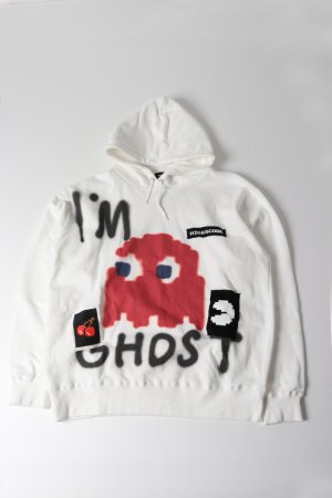 画像1: guernika ゲルニカ 【guernika×パックマン】PAC-MAN Paint Hoodie / GHOST{-BES}