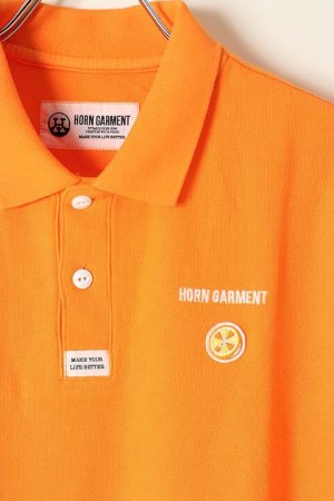 画像2: HORN GARMENT ホーンガーメント Del Mar Polo | MEN{HCM-2A-AP01-ORG-BBS}