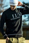 LUXEAKMPLUS リュクスエイケイエムプラス ゴルフ フロントロゴモックネックロングTシャツ{-BDA}