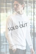 LUXEAKMPLUS リュクスエイケイエムプラス ゴルフ フロントロゴモックネックロングTシャツ{-BDA}