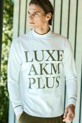 【 30%OFF セール｜8,800円→6,160円】 LUXEAKMPLUS リュクスエイケイエムプラス ゴルフ ビックロゴモックネックロングTシャツ{-BDA}