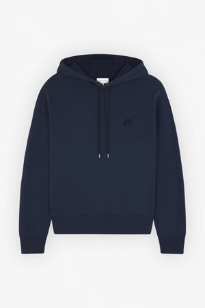 画像1: MAISON KITSUNE メゾンキツネ ボールド フォックスヘッド パッチ オーバーサイズ フーディ{-BDA}