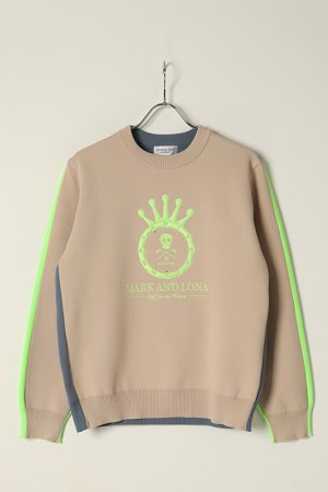 画像1: 【 40%OFF セール｜50,600円→30,360円】 MARK & LONA マークアンドロナ T.T.G.  I Crew Sweater 【MEN】{MLM-2A-AB01-BEG-BBS}