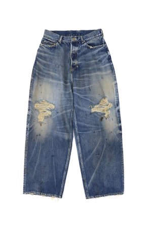 画像1: mindseeker マインドシーカー Knee Crash Buggy Denim Jeans{-BES}