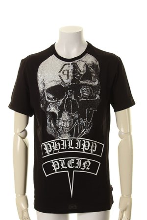 画像1: 【 50%OFF セール｜102,300円→51,150円】 PHILIPP PLEIN HOMME フィリッププレインオム T-Shirt Round Neck SS"Utako hotfix"{-AGA}