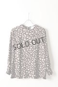 {SOLD}Kaon カオン ANIMAL PRINT BACK PLETTS TOPS{-AIS}