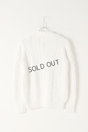 画像5: {SOLD}9200 by attack the mind 7 キュウセンニヒャク by アタックザマインドセブン Cable V-neck pullover long sleeve{-AFA}