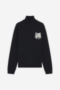 MAISON KITSUNE メゾンキツネ フォックスヘッド インターシャ コンフォート ハイネック ジャンパー{-BDA}