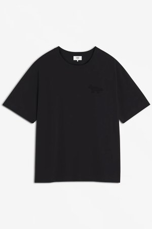 画像1: MAISON KITSUNE メゾンキツネ エンボス プロフィール フォックス オーバーサイズ Tシャツ{-BES}