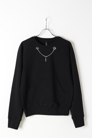 画像1: 【 30%OFF セール｜78,100円→54,670円】 Neil Barrett ニールバレット NECKLACE CHAIN LIGHTWEIGHT SWEATSHIRT{PBJS595E-N508S-2012-BJS}