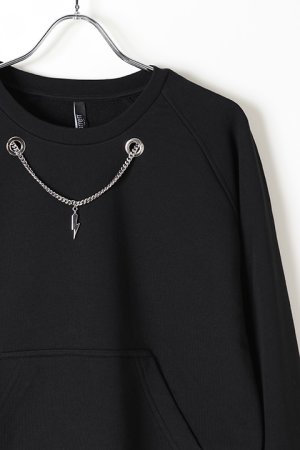 画像2: 【 30%OFF セール｜78,100円→54,670円】 Neil Barrett ニールバレット NECKLACE CHAIN LIGHTWEIGHT SWEATSHIRT{PBJS595E-N508S-2012-BJS}