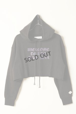 画像1: {SOLD}el conductorH コンダクター GIRL GLITTER PRINT CROPPED HOODED SWEATER’NEWHELL（レディース）{-BCS}