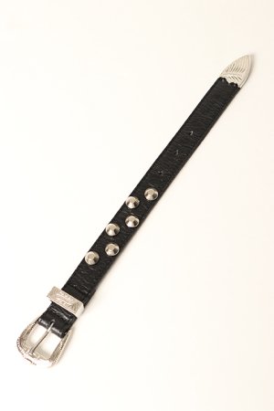 画像5: el conductorH コンダクター LEATHER TRAPEZOID STUDS BRACELET{-BDA}