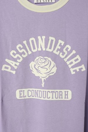 画像4: el conductorH コンダクター OVERSIZED TRIM T-SHIRT 'ROSE{-BDA}