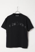 Palm Angels パームエンジェルス Curved Logo T-shirt{PMAA001S25JER0041010-BES}