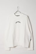 Palm Angels パームエンジェルス Curved Logo crewneck Sweatshirt{PMBA080S25FLE0010310-BES}