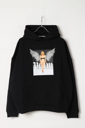 画像1: Palm Angels パームエンジェルス Pin up hoodie{PMBB155S25FLE0031003-BES}