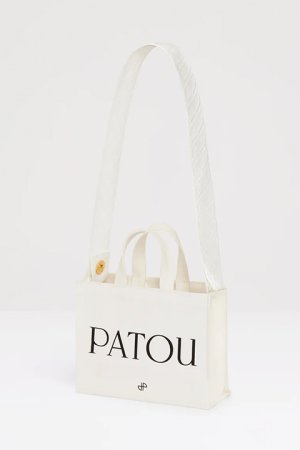 画像4: PATOU パトゥ コットンキャンバス パトゥトート スモール {AC0440076001W-BDS}