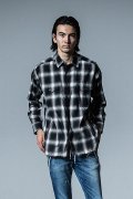 RESOUND CLOTHING リサウンドクロージング OVER gown CHECK shirts{-BDA}